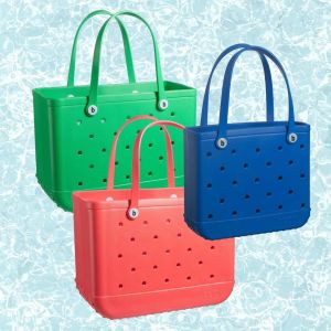 Summer Luxury Organizer PVC Plastic Beach Basket Bags Watertof