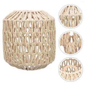 Pendant Lamps Paper Rope Lampshade Ceiling Light Decor Fan Laundry Basket Cover Imitation Rattan Protector Baby Vintage Home