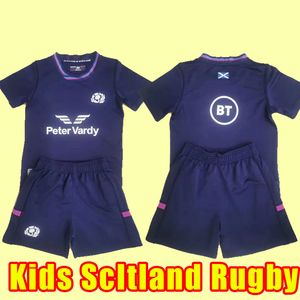 Bambini 2022 2023 Scozia RUGBY MAGLIE LEAGUE 22 23 vintage squadra nazionale di rugby BLU camicia retrò POLO T-shirt Coppa delle Parole Maglietta di alta qualità Sevens kit completi per la casa