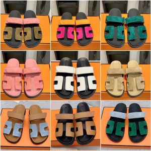 10A designer sandal thick platform slides sandals bottom flat shoes casual beach sandale genuine leather brand high quality with box