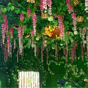 Decorative Flowers Wreaths Decorative Flowers Home Decor Artificial Violet False Silk Vine Simation Plants Christmas Wedding Plastic Dhjop