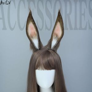 Ani anime menina jogo amiya orelhas de coelho de pelúcia bandana coelho headwear cosplay cosplay