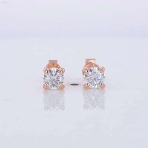 Starsgem 14k Gold Moissanite Stud 8mm 7mm 6mm 5mm Man Made Diamond Trendy Earrings.