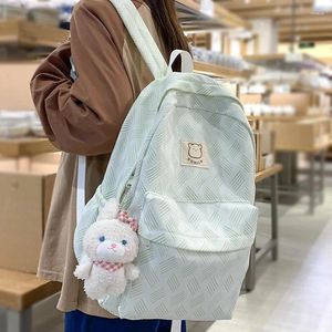 Torby szkolne Lady Kawaii Printing Waterproof College Backpack Fashion Woman Bag Girl Travel Cute Book Female Laptop Nylon