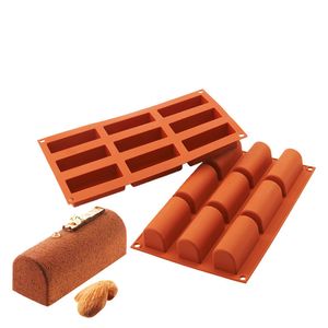 Pişirme Kalıpları 930 Delik Silikon Kek Kalıp Geometrik Küp Kare Brownie Şifon Kalıpları Bakeware Mini Pan Mutfak Aracı 230331