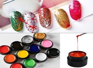 5 ml nagel spindel gel nagelkonst elastisk foder blomma ritning färg målning kreativ blöt av gel spindel lack tips manikure3298038