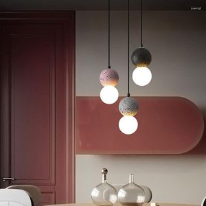 Kolye lambaları Nordic Restaurant Led Işıklar Yaratıcı Bar Yatak Odası Oturma Odası Dekorasyon Aydınlatma Lamparas