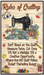 Funny Retro Tin Signs Sewing Machine Rules of Quilting Vintage Auto Motorcycle Gasoline Garage Home Wall Decoration Metal Plaques 8579934