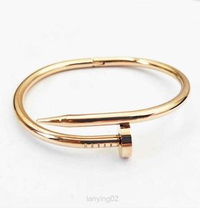 fashion designer bracelet mens Bangle love Charm nail Bracelets Chain gold plated stainless steel for Women Girl Wedding Mother's Day Jewelry Women red bag