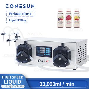 Zonesun ZS-YTPPR2 Liquid Filling Machine 2 Heads High Flowing Rate Peristaltic Pump Låg Viskös lim sallad Oljeförpackningslinje