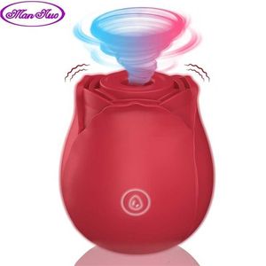 Sex Toy Massager Adult Rose Shape Vagina Sucking Vibrator Intimate Good Nipple Sucker Oral Licking Clitoris Stimulation Powerful for Women