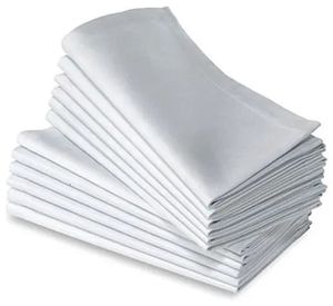 Table Napkin 12pcs 100 COTTON RESTAURANT DINNER CLOTH LINEN WHITE 50x50cm PREMIUM EL NAPKINS 231031