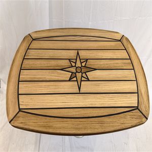 قارب برميل شكل خشب الساج طاولة أعلى 450 × 600/500 × 700/610x940mm كوارافان البحرية