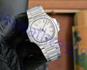 Relógio feminino de alta qualidade com diamantes de edição limitada, luxo em ouro branco e ouro rosa combinado com diamantes quadrados, designer sofisticado e elegante