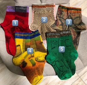 Tasarımcı Pamuk Çorap Kadınlar Moda Sonbahar Kış Bayanlar Kızlar Diz Sokak Giyim Çorap Spor Mektubu Baskılı Uzun çorap çorap Dropship