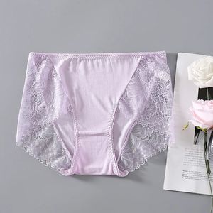 Kadın Pantie's Panties Büyük Boyutlar Midwaisted Kadın Külotlu Kadın Damgalar İpek İç Çamaşır Panti Briushs 231031