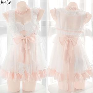 Ani Anime Kawaii Sweet Girl Lolita Dress Costume Cosplay Women Princess Nightdress Pamas Uniform Outfit Cosplay