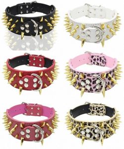 Punk Style Spiked Pet Dog Collar Round Nail Rivet Studded Collar Neck Str XGrg1195717