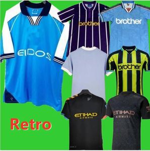 Toure Yaya Balotelli Retro Soccer Jerseys 11 12 City Classic Fine Fine 2011 2011 Man Kun Aguero Dickov Tevez Haaland Goater 98 99 01 Винтажная футбольная рубашка Kompany 88 89 666