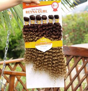 Balas de crochê de 6pcs Caixas de crochê Afro Hair Braids sintéticos Curly Branças Jerry Curly Extensions