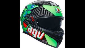 Caschi Moto di Lusso AGV Caschi scoperti da uomo e da donna K3 Kamaleon Nero Rosso Verde Scegli la tagliaWN 1W88 UC4D