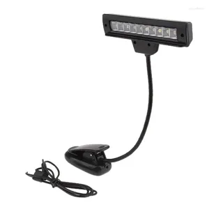 Lâmpadas de mesa USB recarregável Music Stand Light 10 Bright LED Nightstand Lamp Desk Leitura Durável Fácil Instalação