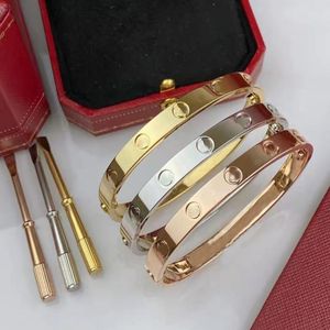 Designer Bracelet Screw Bangle Bracelets Gold jewelry woman 18K rose gold silver plated diamond cuff bracelet jewelrys designers women men Chirstmas party gift