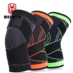 Elbow Knee Pads WOSWEIR 1PC Sports Kneepad Men Pressurized Elastic Knee Pads Support Fitness Gear Basketball Volleyball Brace Protector 231101