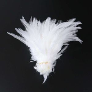 100pcs White Rooster 4-6 Inches Natural Feathers for Crafts Fly Fish Plume Decoration Diy Sewing Accessory Plumas