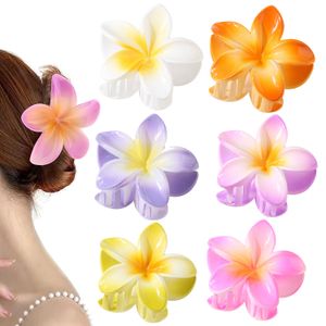 Cabinetes de cabelos de flores grandes de 8 cm para cabelos grossos, hold hold não -lip clipes de cabelo para mulheres meninas clipe de cabelo acessórios de cabelo presentes de férias grandes flores coloridas 2902