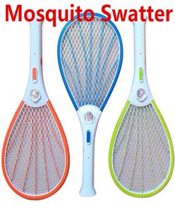 Mosquito Nets Swatter Bug Insect Electric Fly Zapper Killer Racket Oplaadbaar met LED zaklamp huishouden Sundries Pest contro7162356