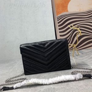 Klassiska designerväskor Crossbody Bag Woman Handbag Gold Black Plated Chain Caviar Leather Wallet Envelope Bag Designer Purse Letter Bolso XB012