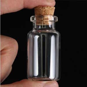 Clear Cork Stopper Glassflaskor injektionsflaskor burkar containrar Mason burk liten önskar flaska med kork för bröllopsdekoration avancerad