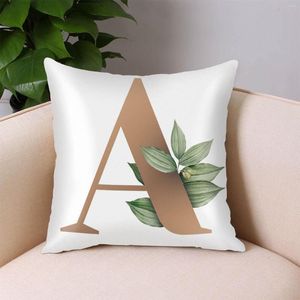 Pillow 45cm Botanic English 26 Letter Cover Alphabet Name Combination Home Sofa Bedroom El Pillowcase