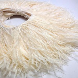 Высококачественная бахрома с отделкой, длинная лента из страусиных перьев, отделка для вечернего платья, шитье, свадебные аксессуары 10-22 см