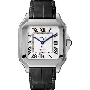 39mm 비즈니스 시계 남자 패션 시계 프랑스 낭만적 인 스테인리스 스틸 제조 방수 디자인 가죽 럭셔리 남성 시계 쿼츠 손목 시계