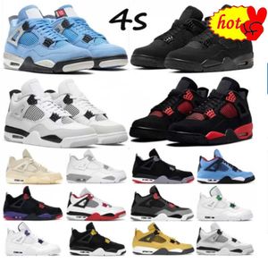 NOVITÀ 2023 J4 Classic jumpman 4 4s scarpe da basket Purple Metallic Pure Money Black Cat Fire Red mens train air jordas scarpa JORDEN