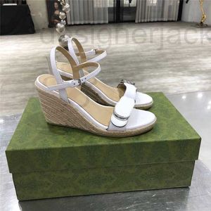 Sandalen Designer Weben Frauen Keil Hanfseil Plattform High Heels Dicke Unterseite Leichte Schnur Geflochtene Sandale Urlaub Erhöhen Hausschuhe Freizeitschuhe 0JJI