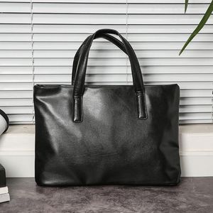 Briefcases Fashion Men's High Quality Pu Leather Leisure Handbags Lightweight Briefcase Business Computer Bags Thin File