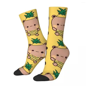Erkek Çorap Hip Hop Retro Meyveler Ananas Karpaz Çılgın Sıkıştırma Unisex Süt ve Mocha Bubu Dudu Street Style Crew Sock