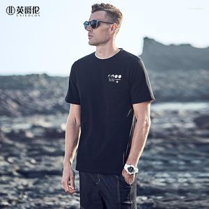 メンズTシャツエンジョロンサマーメンズTシャツコットンOネック短袖Tシャツ幾何学デザイン印刷T8899