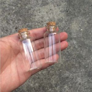 wholesale 50pcs Mini Clear Cork Stopper Glass Bottles Vials Jars Containers mason jar Small Wishing Bottle with Cork For Wedding decoration