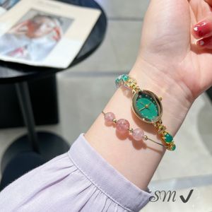 2023 New high-end luxury jewelry buckle watch women's bracelet watch hand-inlaid with jade32