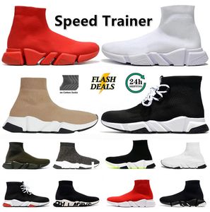 Designer Winter Herren Socken Freizeitschuhe Rot Schwarz Dreifach Weiß Schnürung Neonbeige Lurex Strick Metallic Grau Oreo Herren Damen Luxus Socken Stiefel Trainer Sport Sneakers