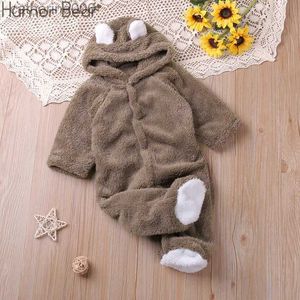 Jumpsuits Humor Bear Autumn Cartoon Style Winter Long Sleeve Baby Boys Girls Rompers Toddler Kids Playsuit Jumpsuits Baby ClothesL231101