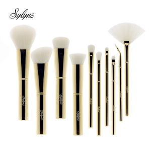 Makeup Brushes Makeup Brush Set 10Pcs Gold Powder Blush Foundation Eyebrow Make Up Brushes Kit 231031