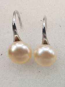 Dangle Earrings Natural Pink 7.8-8mm Bun Freshwater Pearl And S925 Silver High Heels Hook Earring One Pair Wholesale