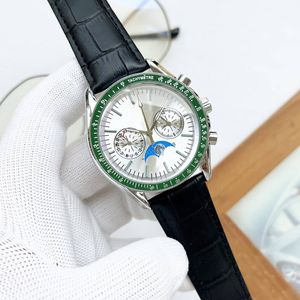 Omeg Orologi da polso da uomo in acciaio inossidabile 2023 Nuovi orologi da uomo Tutti i quadranti Orologi al quarzo da lavoro Top Luxury Brand Orologio da uomo Cinturino in pelle moda gg03