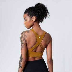 LL NOVO ROUTO DE YOGA DIPLOUSAÇÃO ENSIDADE VENDO SPORTS Feminino Fitness Elastic Beauty Back Bra de Yoga com Relógica Esportiva de Esportes