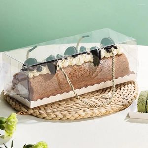 Bakeware Tools 20st Cake Containers Användbara Safe Handheld Transparent Design Rektangulära brödlådor Bakeritillbehör